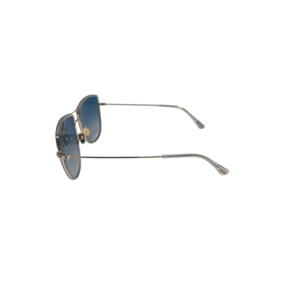 TOM FORD Blue Tinted TF759 Metal Frame Tina Sunglasses - Picture 3 of 8